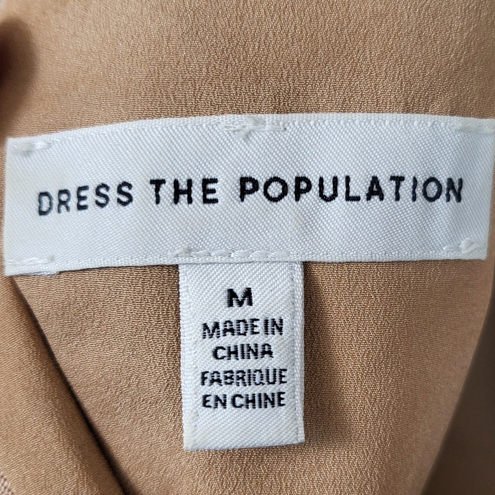 Dress The Population Elisa White Floral 3D Embroidery Dress Medium DDR424-K542‎ - Picture 4 of 11